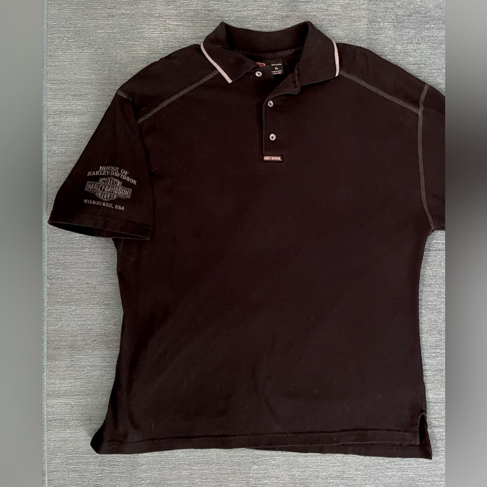 Harley-Davidson Mens XL House of Harley-Davidson Milwaukee USA Short Sleeve Polo